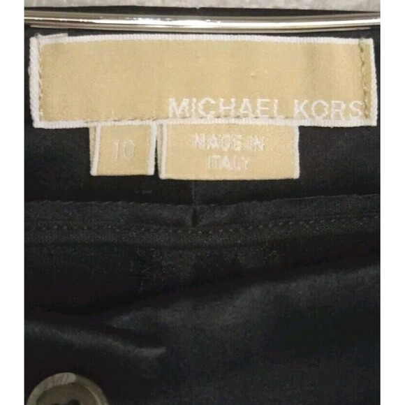 Michael Kors Collection Silk Wool Dress Pants Women's 10 Black Made In Italy - Picture 2 of 6